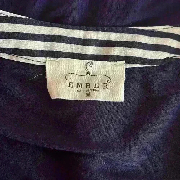 Ember women’s sleeveless top navy/white stripe size M - Picture 6 of 8